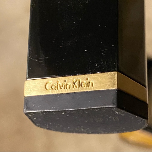 Calvin Klein Bernadet Platform Black Gold Patent Leather Boots size 5 - Picture 5 of 7